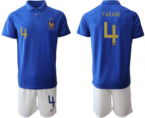 France #4 Varane 100th Anniversary Edition Soccer Country Jersey